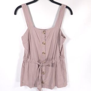THAT’S IT! Knit Button Up Drawstring Peplum‎ Tank Top INDIA🇮🇳MADE SMALL